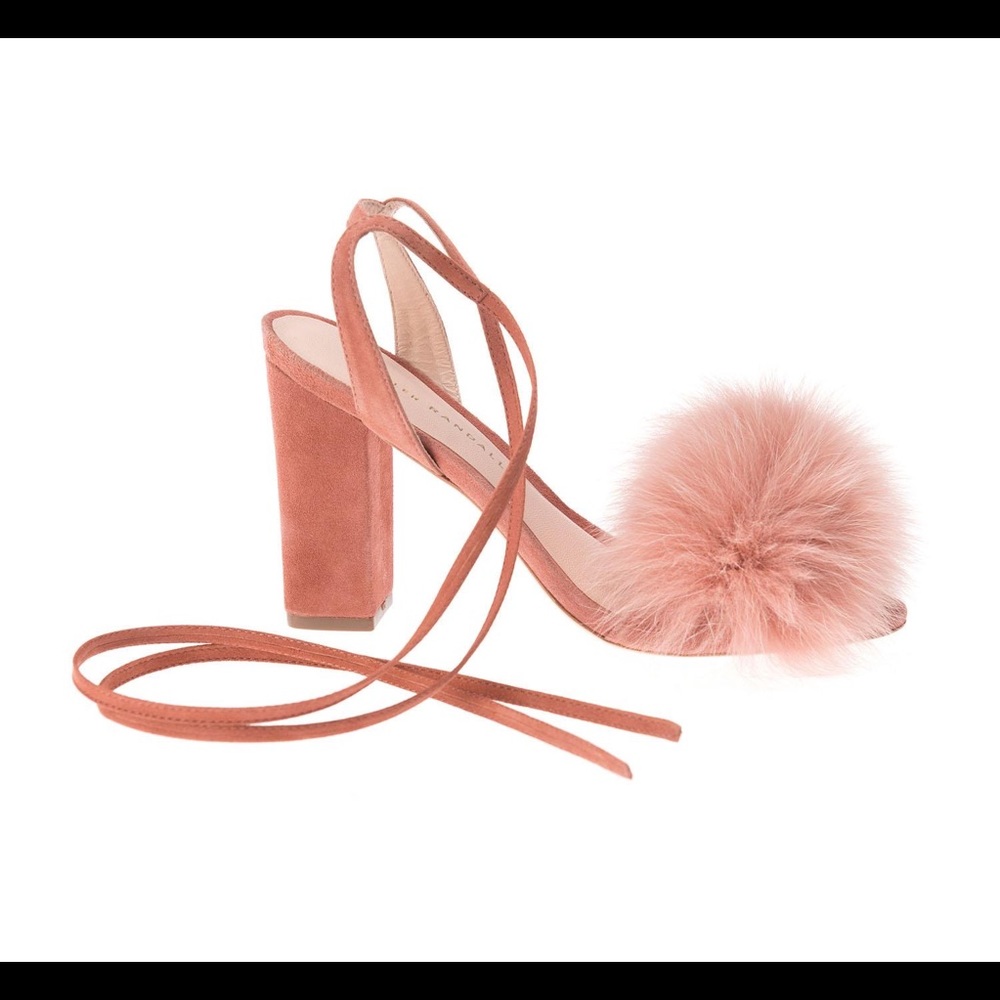 Loeffler Randall Nicolette Fur Trim Heels
